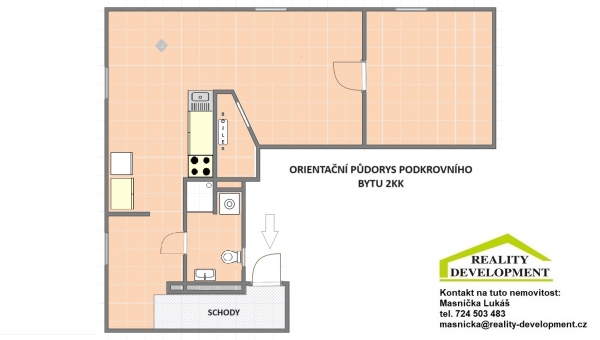 Prodej bytu 2kk 60m2 v Lišově